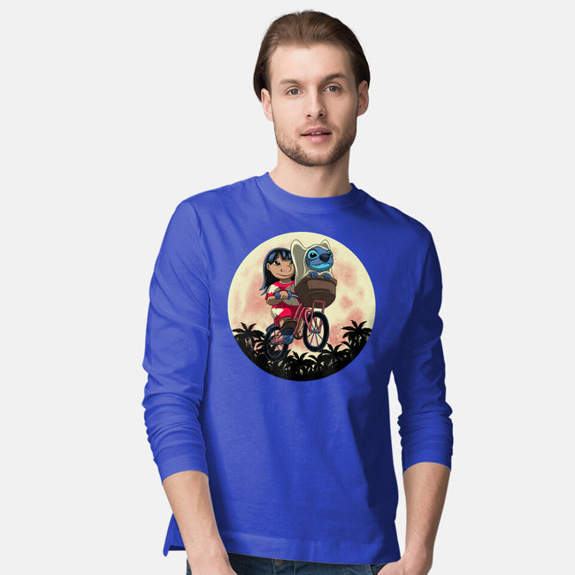 Flying Alien Dog-Mens-Long Sleeved-Tee-rmatix