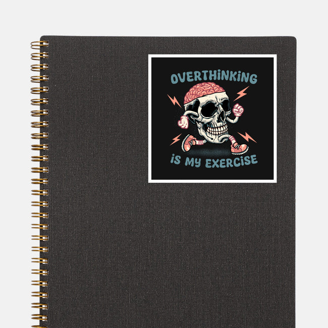 Over Thinking Is My Exercise-None-Glossy-Sticker-glitchygorilla