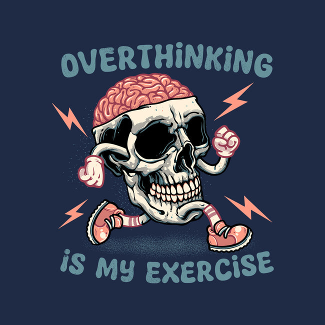 Over Thinking Is My Exercise-None-Removable Cover w Insert-Throw Pillow-glitchygorilla