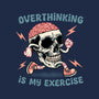 Over Thinking Is My Exercise-None-Removable Cover w Insert-Throw Pillow-glitchygorilla
