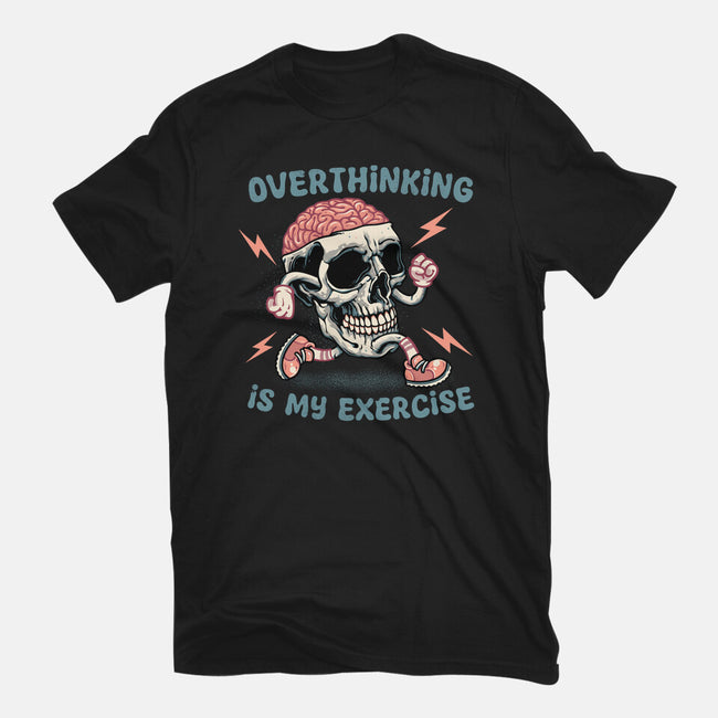 Over Thinking Is My Exercise-Unisex-Basic-Tee-glitchygorilla