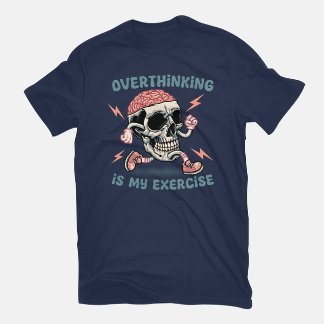 Over Thinking Is My Exercise-Womens-Basic-Tee-glitchygorilla