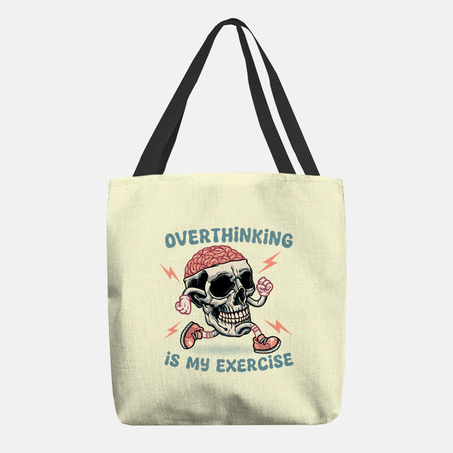 Over Thinking Is My Exercise-None-Basic Tote-Bag-glitchygorilla