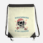 Over Thinking Is My Exercise-None-Drawstring-Bag-glitchygorilla