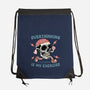 Over Thinking Is My Exercise-None-Drawstring-Bag-glitchygorilla
