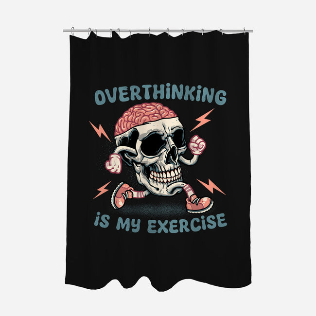 Over Thinking Is My Exercise-None-Polyester-Shower Curtain-glitchygorilla