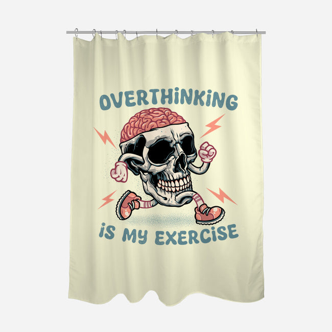 Over Thinking Is My Exercise-None-Polyester-Shower Curtain-glitchygorilla