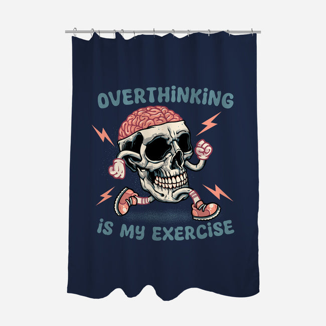 Over Thinking Is My Exercise-None-Polyester-Shower Curtain-glitchygorilla