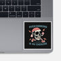Over Thinking Is My Exercise-None-Glossy-Sticker-glitchygorilla