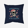 Over Thinking Is My Exercise-None-Removable Cover w Insert-Throw Pillow-glitchygorilla