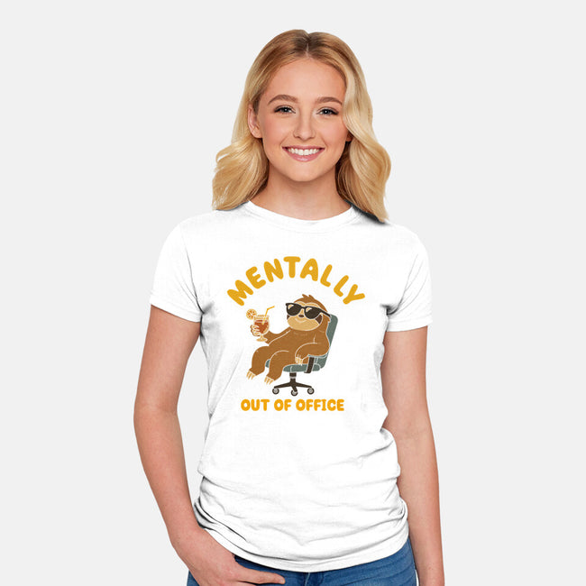Mentally Out Of Office-Womens-Fitted-Tee-Tri haryadi