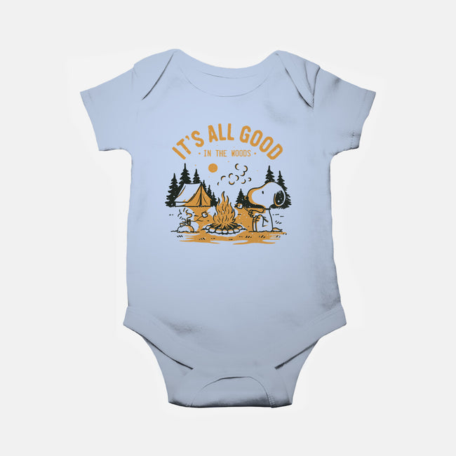 Camping Friends-Baby-Basic-Onesie-retrodivision