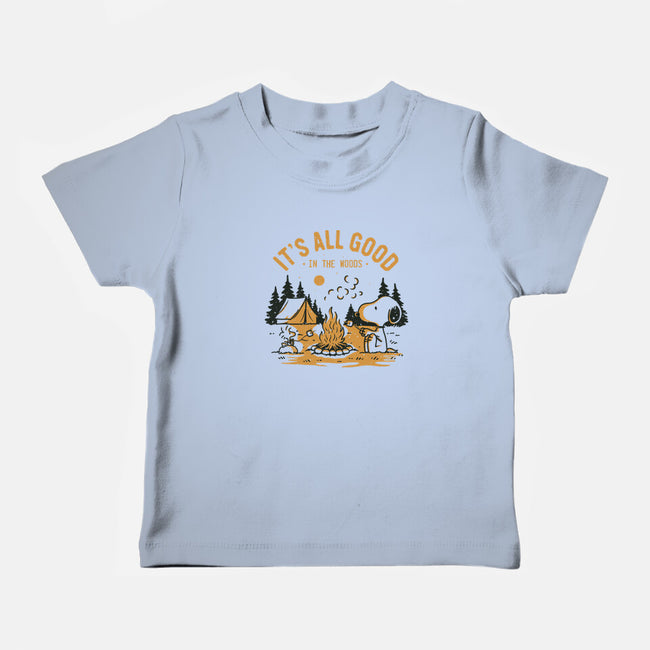 Camping Friends-Baby-Basic-Tee-retrodivision
