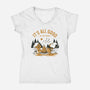 Camping Friends-Womens-V-Neck-Tee-retrodivision