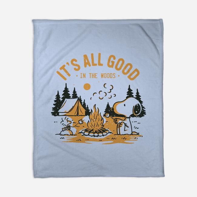 Camping Friends-None-Fleece-Blanket-retrodivision