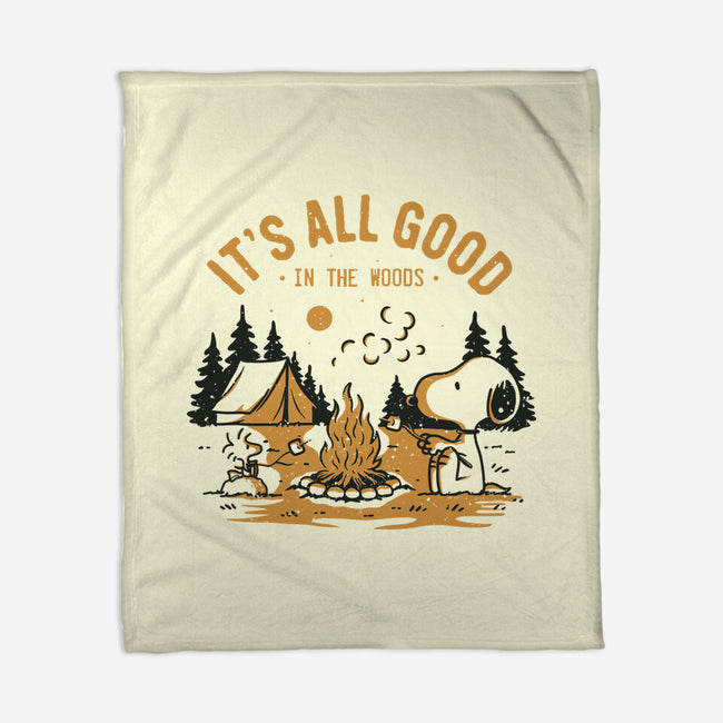 Camping Friends-None-Fleece-Blanket-retrodivision