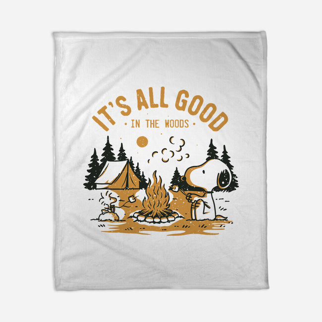 Camping Friends-None-Fleece-Blanket-retrodivision