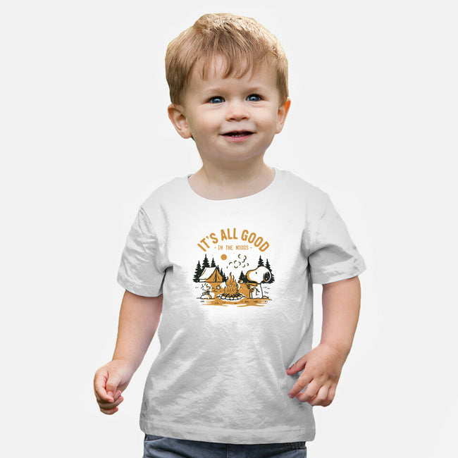 Camping Friends-Baby-Basic-Tee-retrodivision