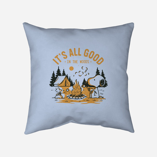 Camping Friends-None-Removable Cover w Insert-Throw Pillow-retrodivision