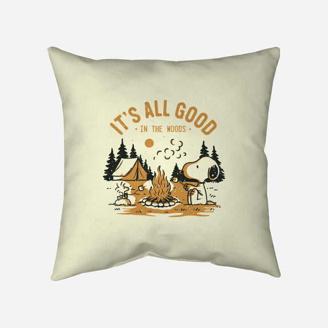 Camping Friends-None-Removable Cover w Insert-Throw Pillow-retrodivision