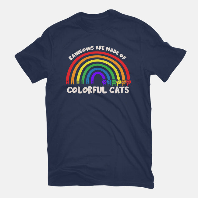 Colorful Cats Rainbow-Mens-Basic-Tee-turborat14