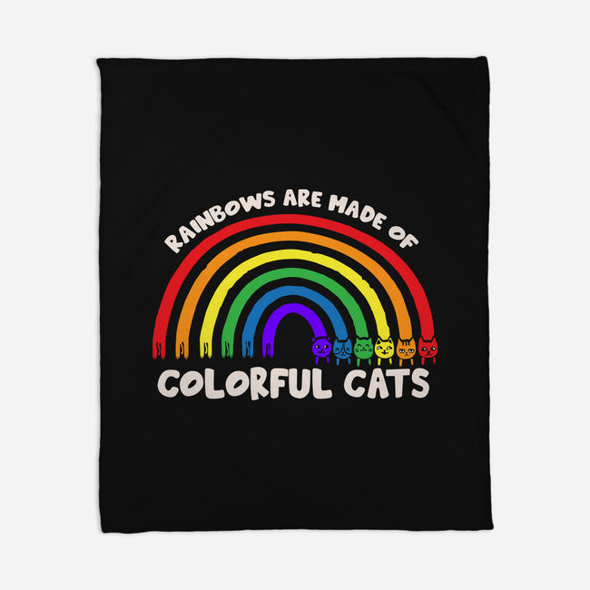 Colorful Cats Rainbow-None-Fleece-Blanket-turborat14