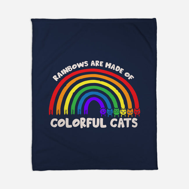 Colorful Cats Rainbow-None-Fleece-Blanket-turborat14