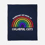 Colorful Cats Rainbow-None-Fleece-Blanket-turborat14