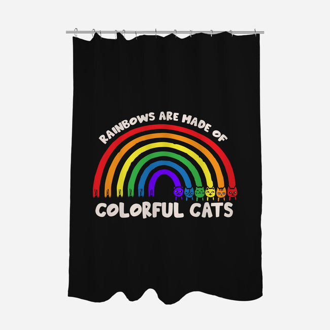 Colorful Cats Rainbow-None-Polyester-Shower Curtain-turborat14