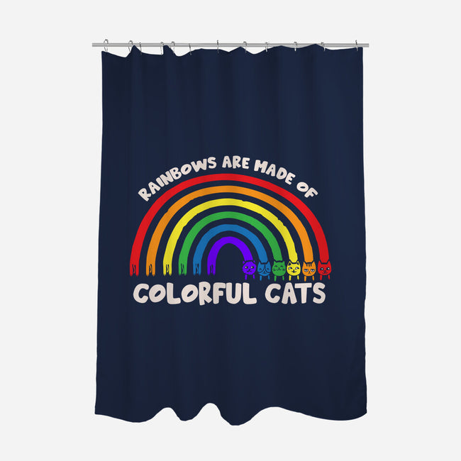 Colorful Cats Rainbow-None-Polyester-Shower Curtain-turborat14