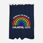 Colorful Cats Rainbow-None-Polyester-Shower Curtain-turborat14