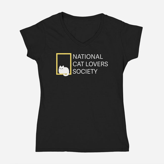 National Cat Lovers Society-Womens-V-Neck-Tee-Vallina84