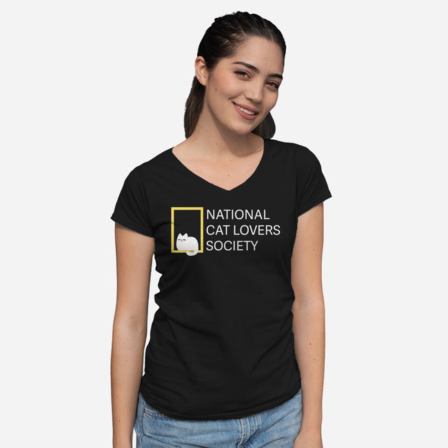National Cat Lovers Society-Womens-V-Neck-Tee-Vallina84