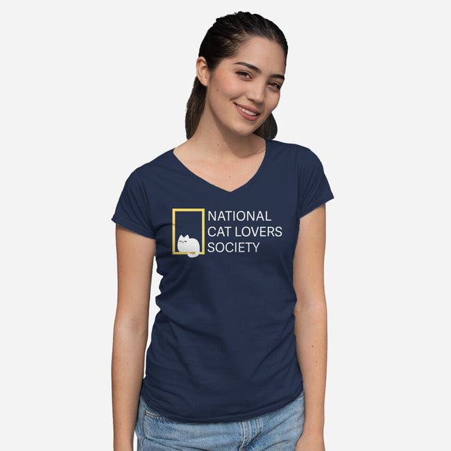 National Cat Lovers Society-Womens-V-Neck-Tee-Vallina84