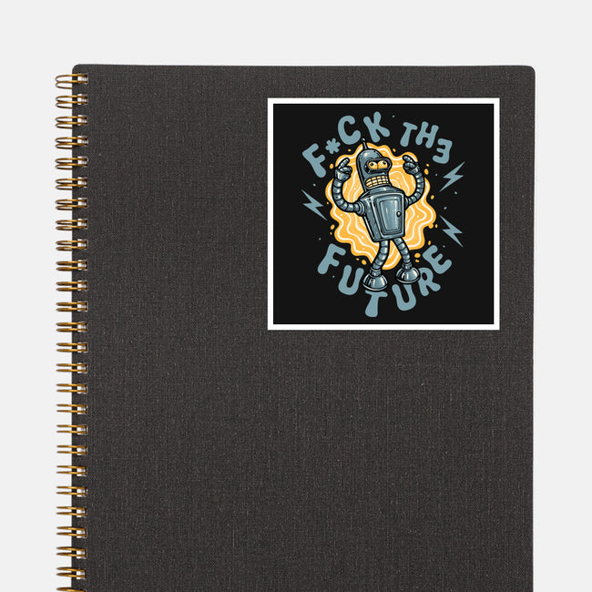 Fck The Future-None-Glossy-Sticker-glitchygorilla