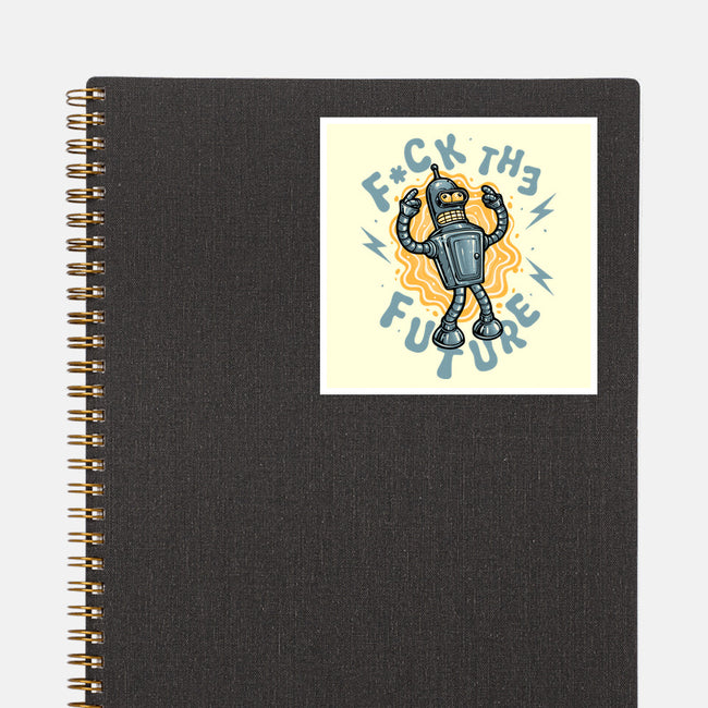 Fck The Future-None-Glossy-Sticker-glitchygorilla