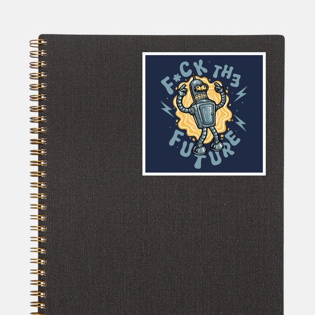Fck The Future-None-Glossy-Sticker-glitchygorilla