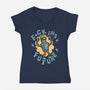 Fck The Future-Womens-V-Neck-Tee-glitchygorilla