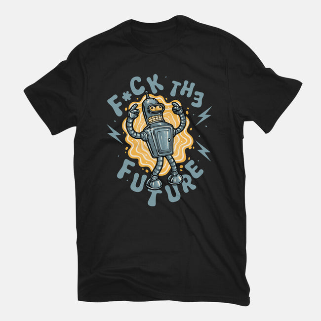 Fck The Future-Womens-Fitted-Tee-glitchygorilla