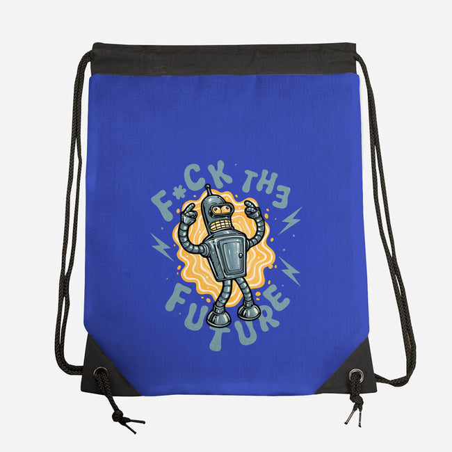 Fck The Future-None-Drawstring-Bag-glitchygorilla