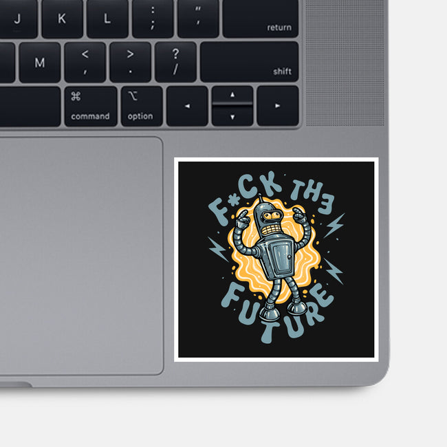 Fck The Future-None-Glossy-Sticker-glitchygorilla