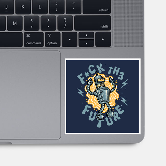 Fck The Future-None-Glossy-Sticker-glitchygorilla