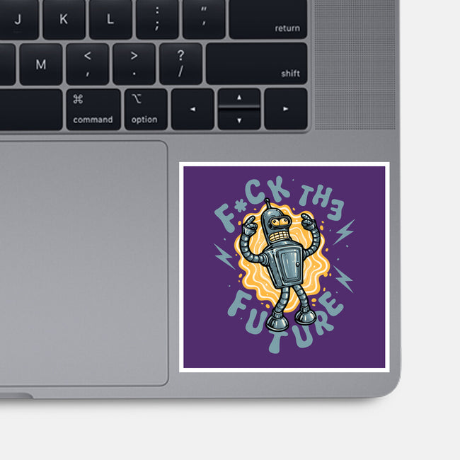 Fck The Future-None-Glossy-Sticker-glitchygorilla