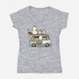 Pets Ice Cream-Womens-V-Neck-Tee-Popnotic