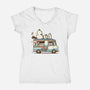 Pets Ice Cream-Womens-V-Neck-Tee-Popnotic