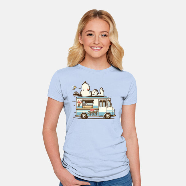 Pets Ice Cream-Womens-Fitted-Tee-Popnotic