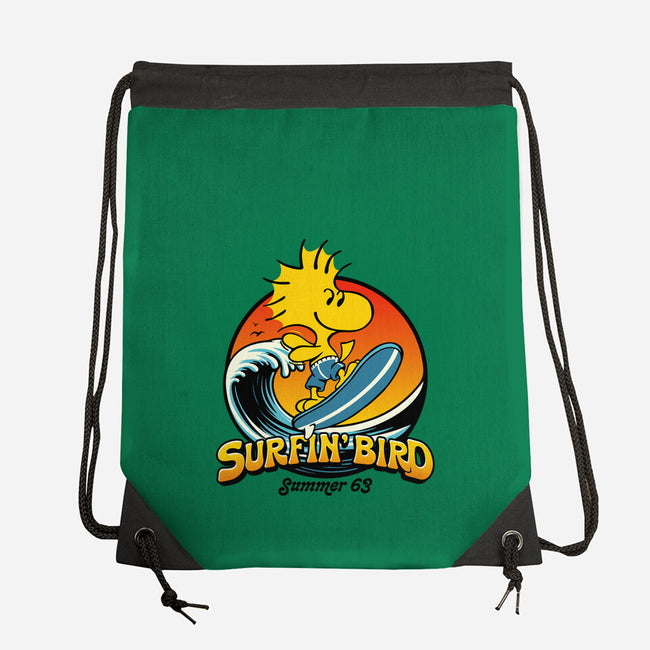 Surfin Bird-None-Drawstring-Bag-Popnotic