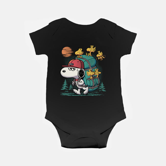 Beagle Hike-Baby-Basic-Onesie-Popnotic
