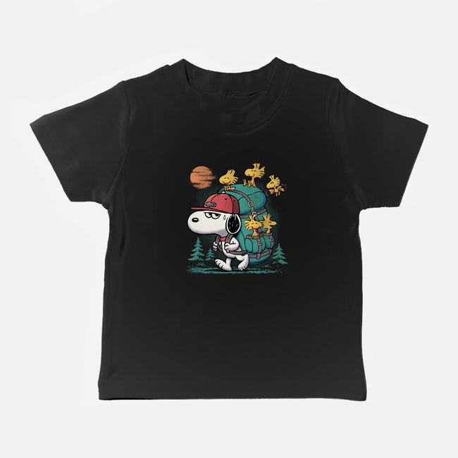 Beagle Hike-Baby-Basic-Tee-Popnotic