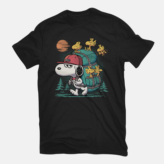 Beagle Hike-Womens-Basic-Tee-Popnotic